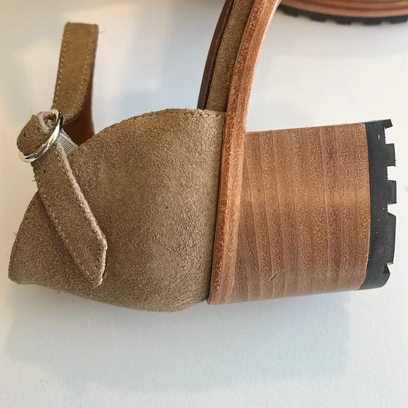 Patina - leather heeled Mary Jane’s, clogs, suede - Picture 4 of 14